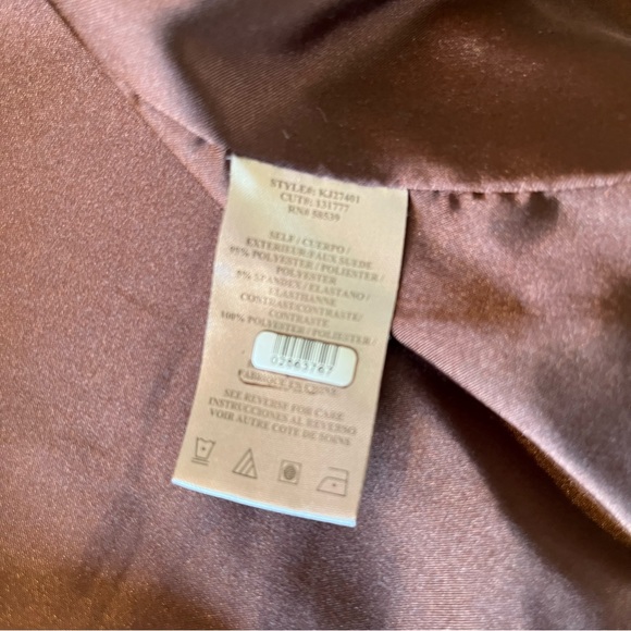 Kut From The Cloth Faux Suede Moto Jacket Maroon Size Medium - Picture 7 of 10